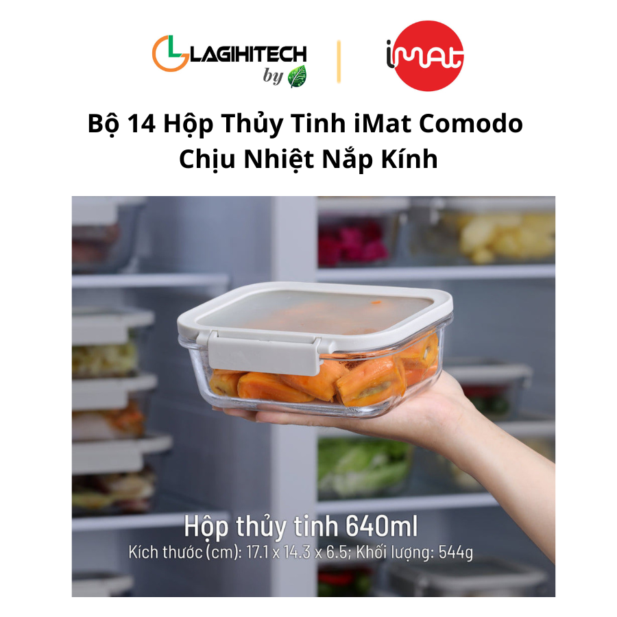 bo 14 hop thuy tinh imat comodo chiu nhiet nap kinh h3