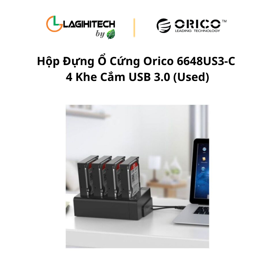 hop dung o cung orico 6648us3-c 4 khe cam usb 3.0 (used) h3