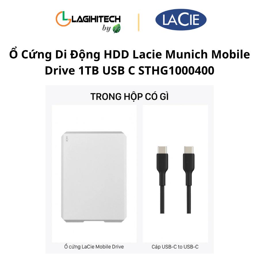 HDD Lacie Munich Mobile Drive 1TB USB C STHG1000400 h6
