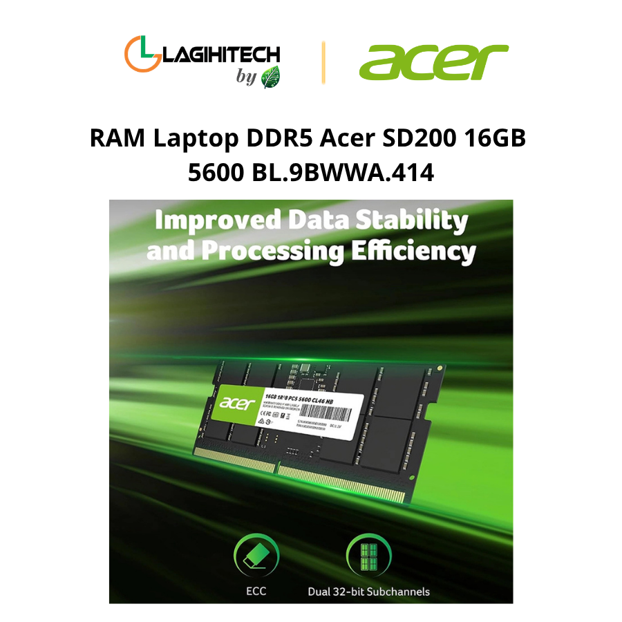 RAM Laptop DDR5 Acer SD200 16GB 5600 BL.9BWWA.414 h3