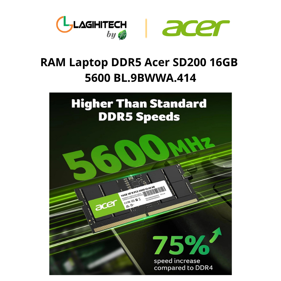 RAM Laptop DDR5 Acer SD200 16GB 5600 BL.9BWWA.414 h4