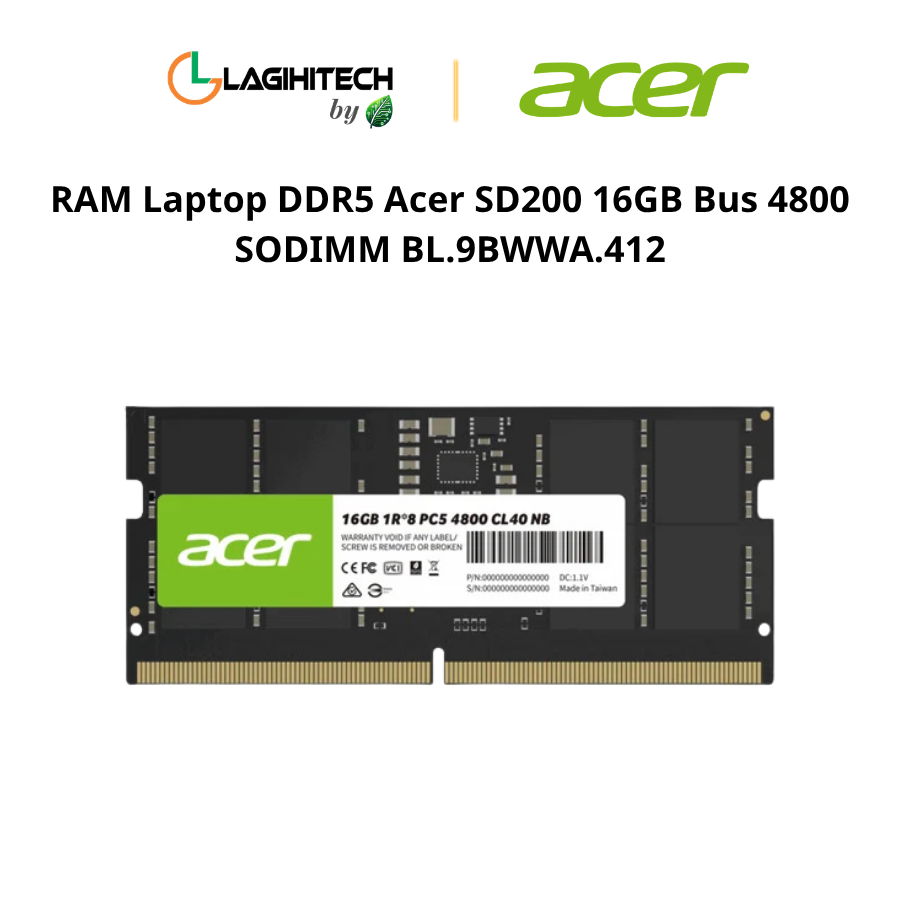 RAM Laptop DDR5 Acer SD200 16GB Bus 4800 SODIMM BL.9BWWA.412 h1