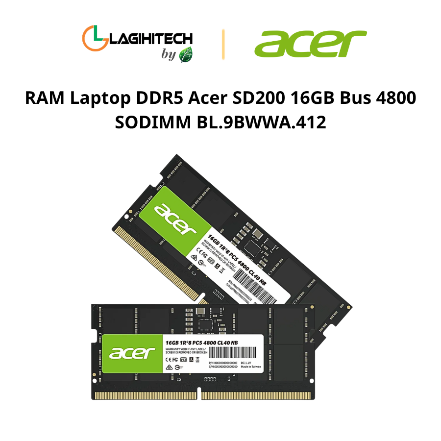 RAM Laptop DDR5 Acer SD200 16GB Bus 4800 SODIMM BL.9BWWA.412 h4