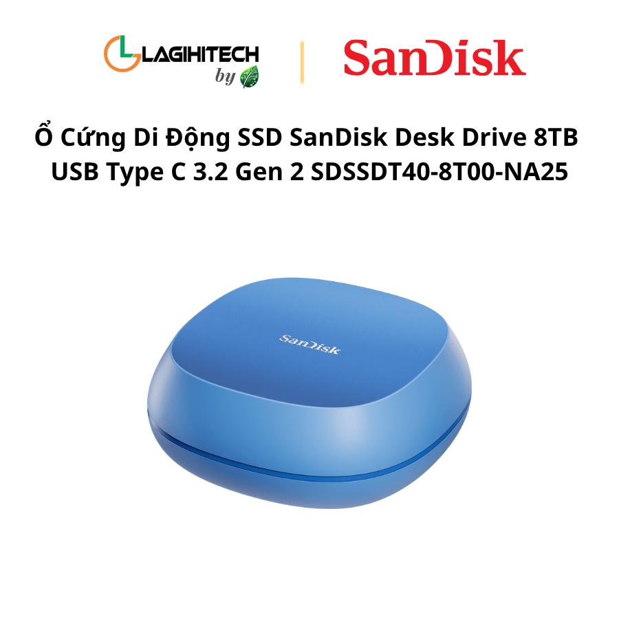 SSD SanDisk Desk Drive 8TB USB Type C 3.2 Gen 2 SDSSDT40-8T00-NA25 h1