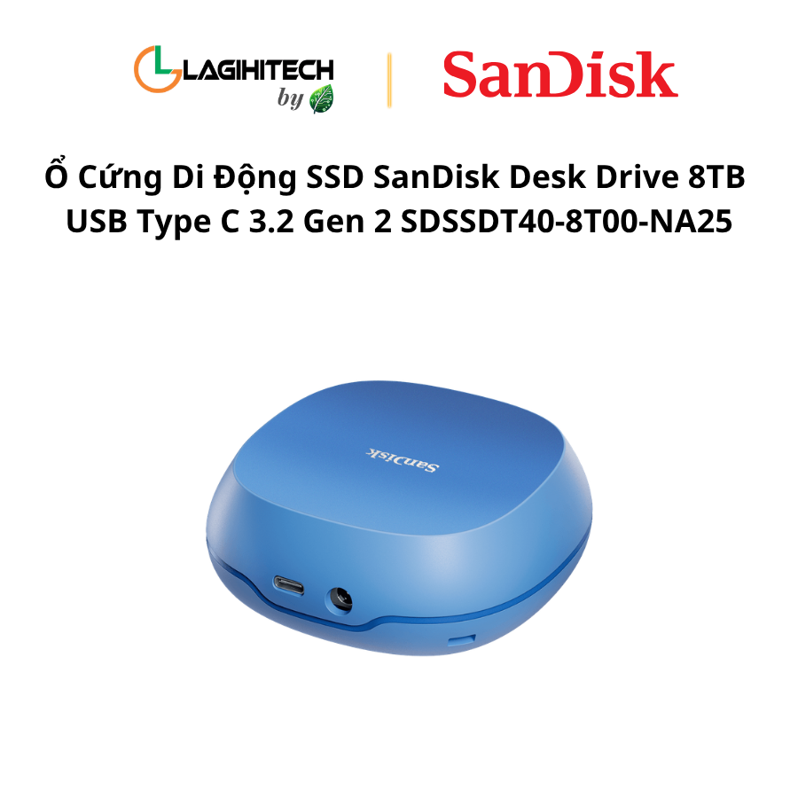 SSD SanDisk Desk Drive 8TB USB Type C 3.2 Gen 2 SDSSDT40-8T00-NA25 h2