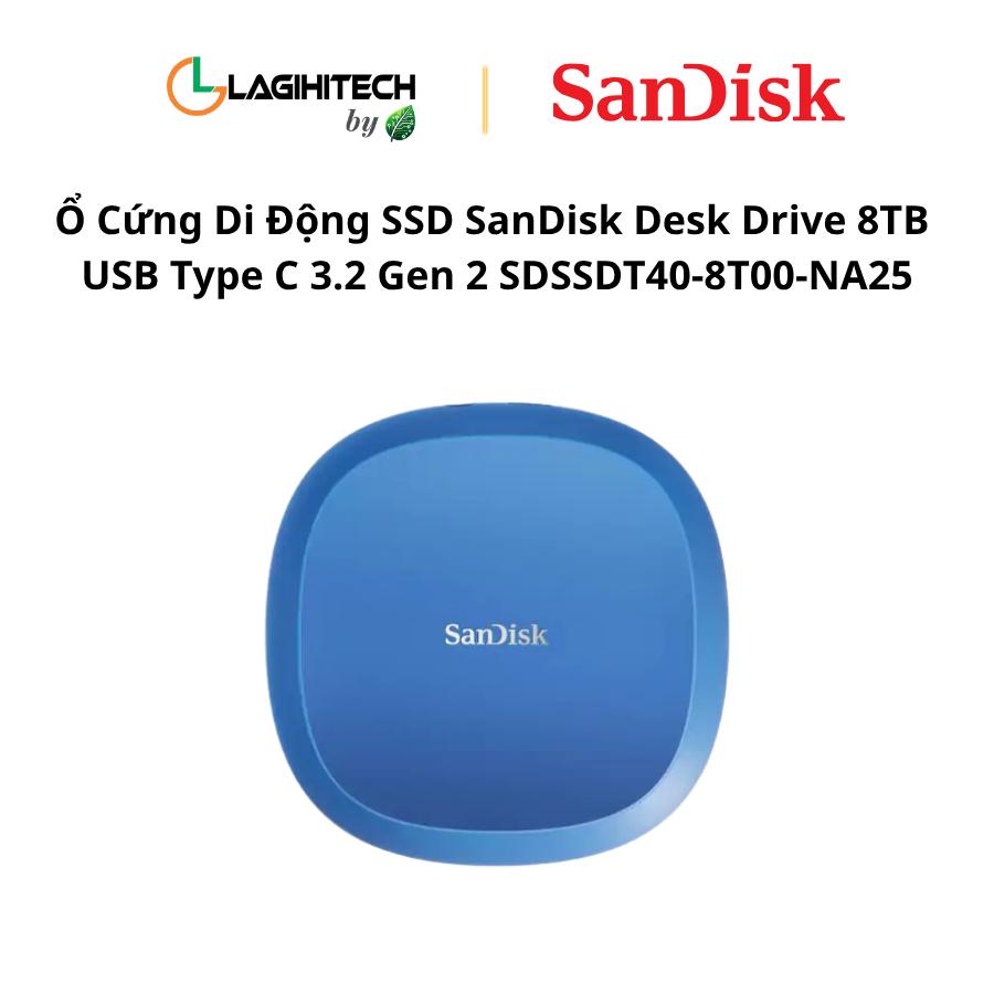 SSD SanDisk Desk Drive 8TB USB Type C 3.2 Gen 2 SDSSDT40-8T00-NA25 h3