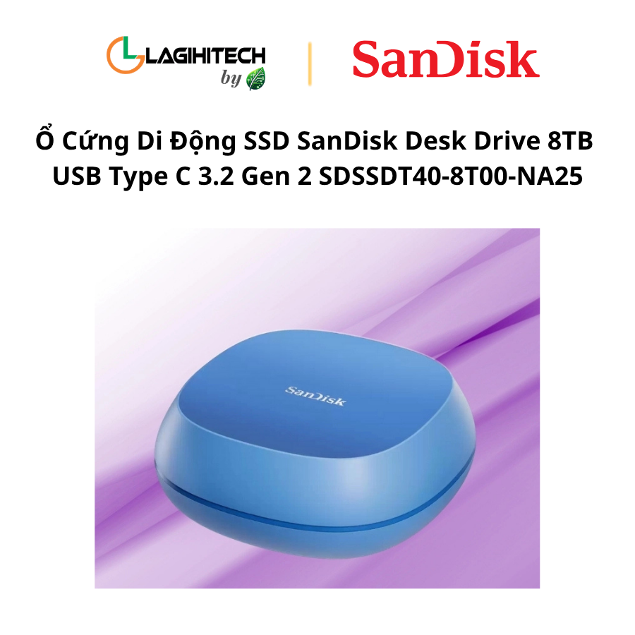 SSD SanDisk Desk Drive 8TB USB Type C 3.2 Gen 2 SDSSDT40-8T00-NA25 h4