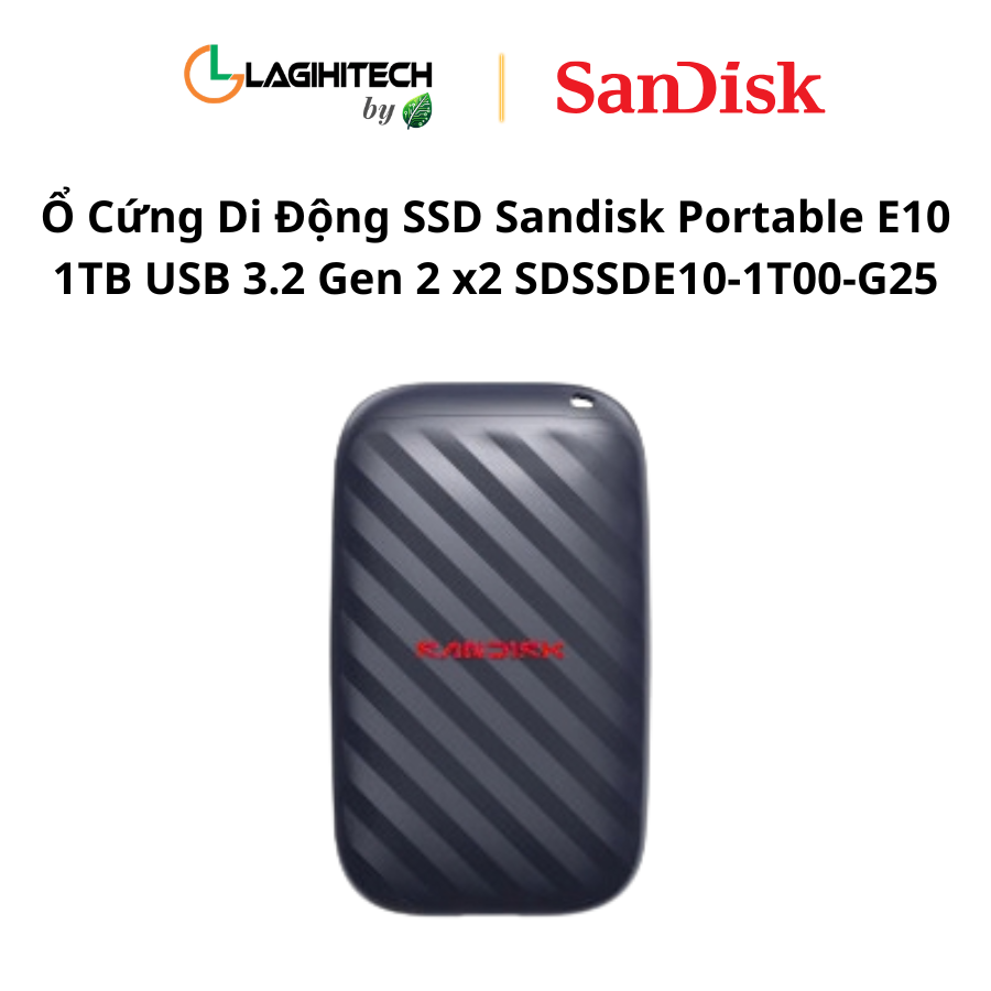 SSD Sandisk Portable E10 1TB USB 3.2 Gen 2 x2 SDSSDE10-1T00-G25 h1