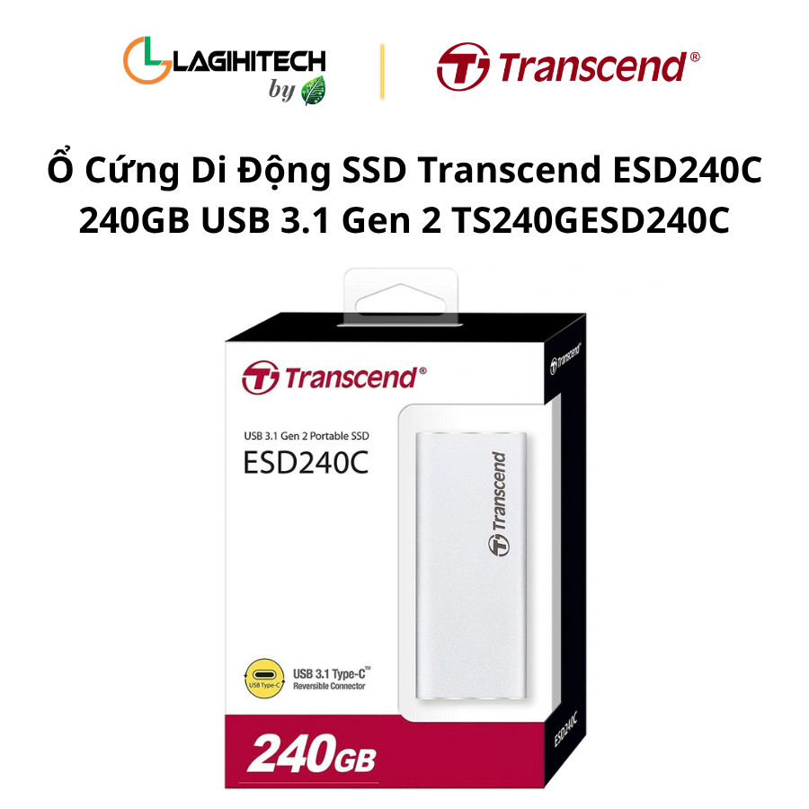 SSD Transcend ESD240C 240GB USB 3.1 Gen 2 TS240GESD240C h7