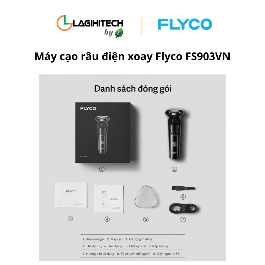 may cao rau dien xoay flyco fs903vn 9