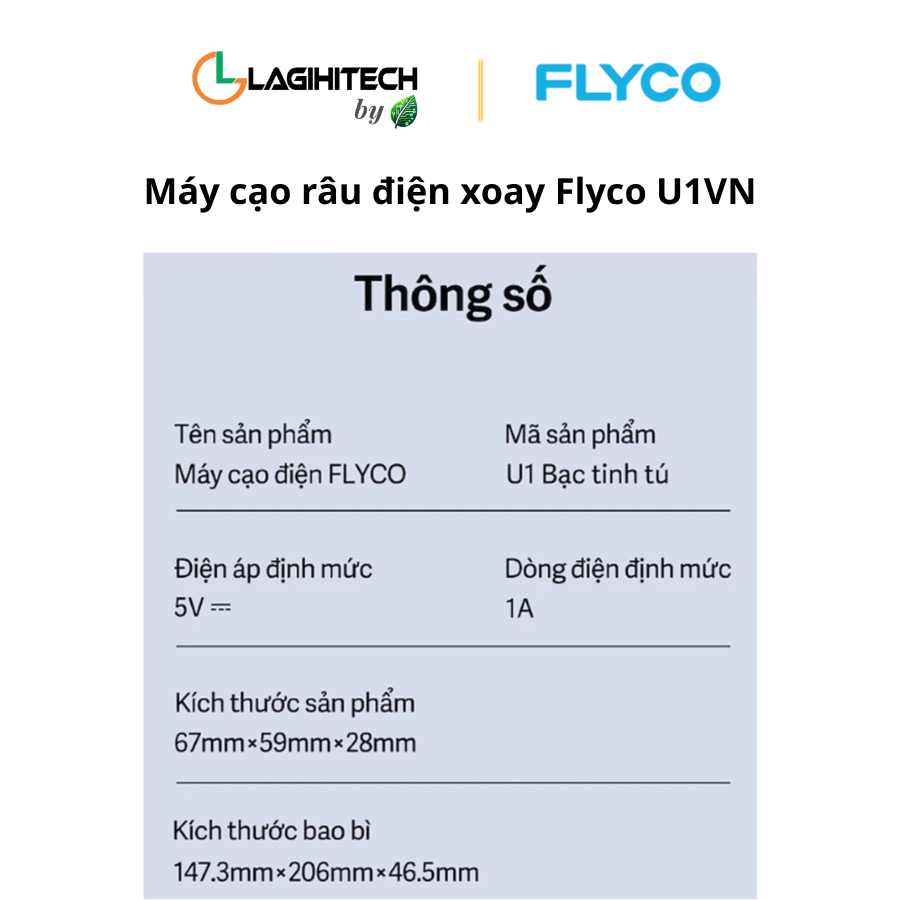 may cao rau dien xoay flyco u1vn 5