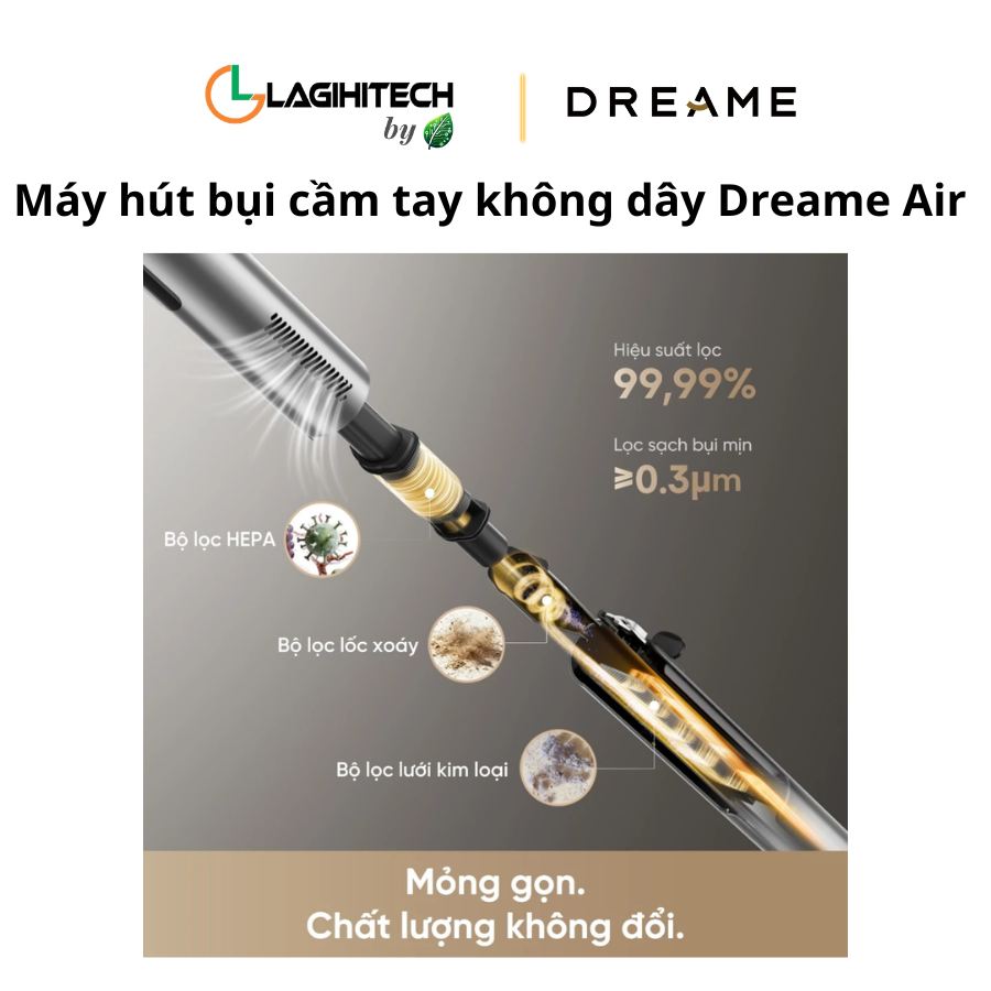 may hut bui cam tay khong day dreame air h4
